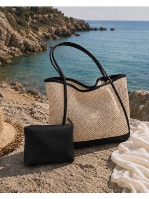 Victoria Valeria Summer Time Plaj Çantası + Değerli Eşya Çantası