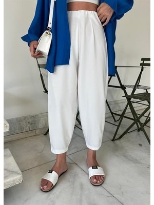 Serac Collection Kadın Krep Kumaş Balon Pantolon