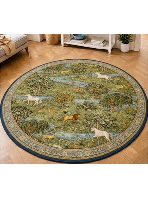 Vivense Orman Masalı Dokuma Taban Halı, 606 Yng 80X80 cm