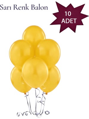 Lotus Party Pastel Sarı Renk Balon - Sarı Renk Balon 10 Adet