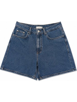 LTB Lızzıe Regular Yüksek Bel Mid Indigo Jean Şort