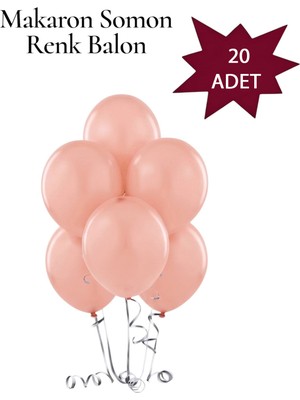 Lotus Party Makaron Somon Balon - 20 Adet Bebe Somon Balon