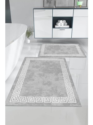Empressco Yıkanabilir Kaymaz Tabanlı Banyo Paspas Takımı 2'li, 60X100 ve 50X80 cm