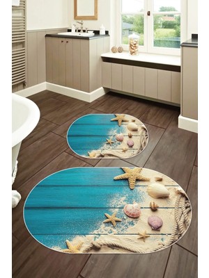 Empressco Yıkanabilir Kaymaz Dot Taban Paspas Seti 50X60 cm ve 60X100 cm