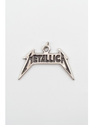 Alooya Metallica Logo Kolye Ucu - Antik Gümüş Kaplama