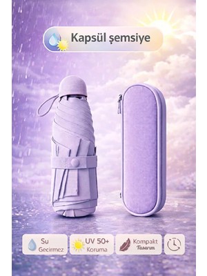 Empressco Mini Otomatik Şemsiye, Rüzgar Dayanıklı, Taşıma Kılıflı, Kompakt Tasarım