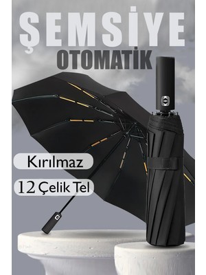 Empressco Dayanıklı Fiber 12 Tel Tam Otomatik Unisex Rüzgar Şemsiyesi