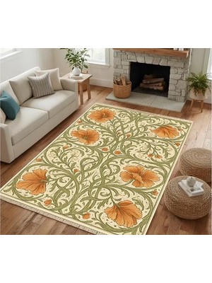Vivense Bej Yosun Sarmaşığı Dokulu Dokuma Taban Halı, 676 Yng 150X230 cm