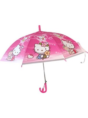Empressco Kız Çocuk Pembe Hello Kitty Şemsiye, Renkli ve Canlı Desenli, Şık ve Hafif