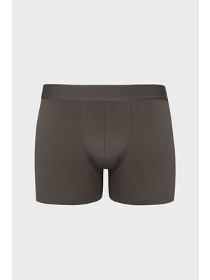 Lufian Solıd Erkek Pamuklu Boxer Haki