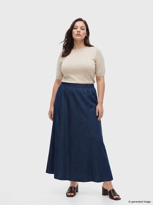 Lc Waikiki Yeni Sezon Beli Lastikli Kloş Jean Etek