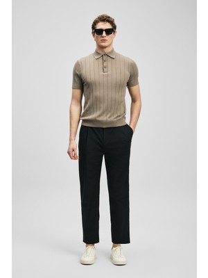 Lufian Malrıc Smart Erkek Chino Pantolon Slim Fit Siyah