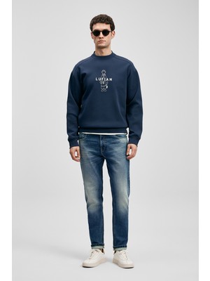 Lufian Max Smart Jean Erkek Pantolon Slim Fit Mavi