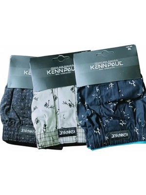 Beruflic Kenn Paul Poplin Erkek Boxer Battal Beden 3xl- 3ADET