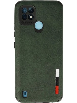 Muratech Newface Realme C21 Kılıf Loop Deri Silikon - Yeşil