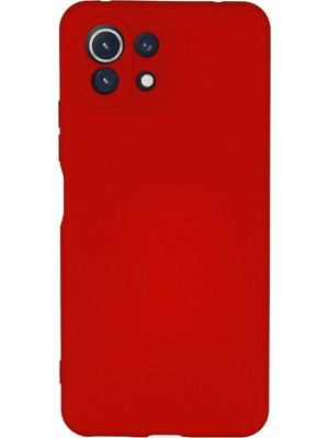 Muratech Newface Xiaomi Mi 11 Lite Kılıf Nano Içi Kadife Silikon - Kırmızı