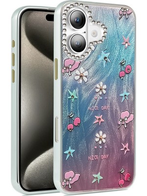 Muratech Newface Iphone 16 Kılıf Blade Aynalı Desenli Kapak - Desen 4