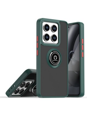 Muratech Newface Xiaomi Mi 15 Pro Kılıf Montreal Yüzüklü Silikon Kapak - Yeşil