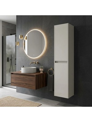 Kale Idea 2.0 40 cm Sepetli Parlak Beyaz Boy Dolabı (Sağ-Sol)