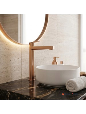 Kale Sempre Plus Rose Gold Yüksek Lavabo Bataryası