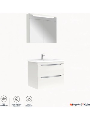 Kale Casilla 80 Cm Satin Gri Banyo Dolabı Takımı