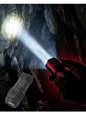 Hace Bazaar Mini El Feneri 3 LED Güçlü Aydınlatma ve Type-C Şarj Özellikli