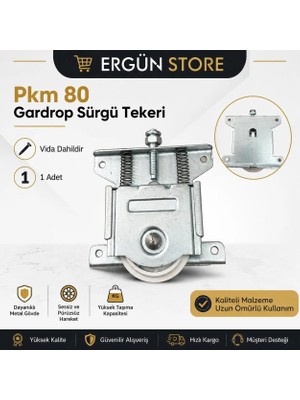 Ergün Store PKM80 Sürgülü Gardırop Tekeri Sürgü Tekeri Ray Kapak Teker