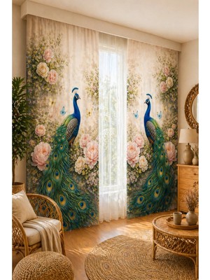 Beydex 2 Adet 140X260 cm Ölçüsünde Şık Dekoratif Fon Perde Koleksiyon