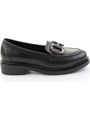 Bambi Siyah  Kadın Loafer Ayakkabı K01257068209