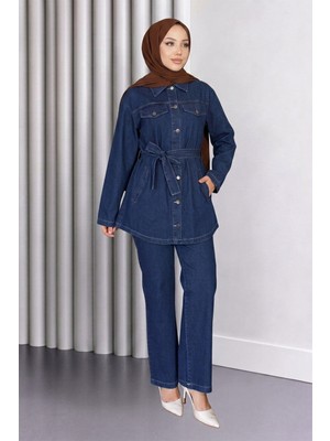 Missvalle Luna Denim Takım Koyu Mavi 19299