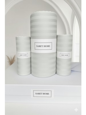 Saret Home Pamuk Saten Çift Kişilik Lastikli Çarşaf Set ,otel Tipi Yastıklı ,