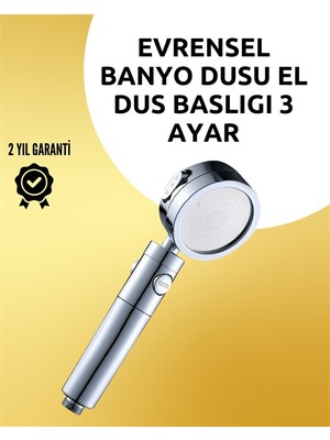 Masaj ve Yağmur Modlu Çok Işlevli Paslanmaz Çelik Duş Başlığı - TOPRAK1213-7073