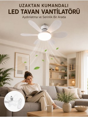 Toprak Plus Yüksek Aydınlatma Performansına Sahip LED Tavan Fanı Sessiz Çalışma Güçlü  - TOPRAK4354-7