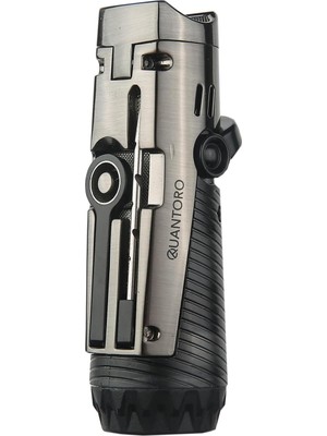 Quantoro MGM04-9 Delicili Iğneli Üçlü Jet Alev Gunmetal Çakmak
