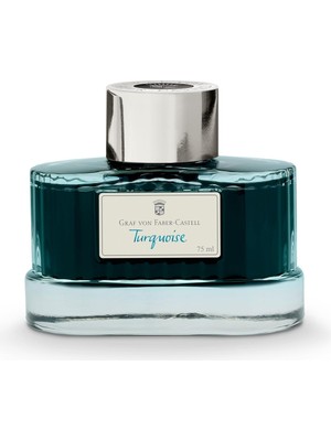 Graf Von Faber-Castell Mürekkep Turkuaz 75 ml / Kaliteli Mürekkep Haznesinde Parlak Renk Yoğunlu�
