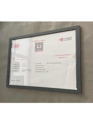 Mat Antrasit Kendinden Yapışkanlı Kurumsal A4 Çerçeve