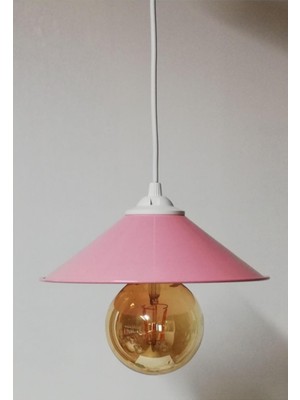 Tekay Aydınlatma Pembe Kız Çocuk Odası Avizesi,pembe Metal Avize Pembe 20 x 53