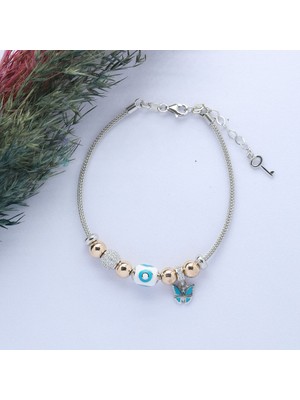 Kelebek (Butterfly) Figürlü 925 Ayar Gümüş Charm Bileklik