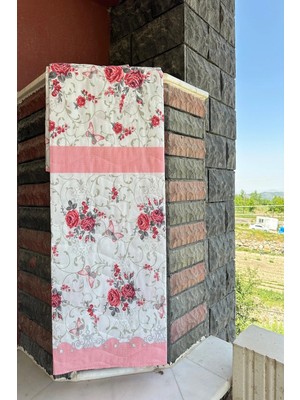 Sofline Çift Kişilik Çok Amaçlı Pike, Yazlık Pike, Desenli Pike, Yatak Örtüsü 195x220cm Turuncu