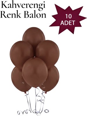 Lotus Party Pastel Kahverengi Renk Balon - Kahverengi Renk Balon 10 Adet