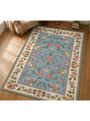 Vivense Mavi Bahar Dokuma Taban Halı, 653 Yng 150X230 cm