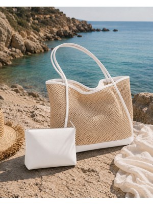Victoria Valeria Summer Time Plaj Çantası + Değerli Eşya Çantası