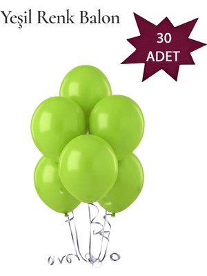 Lotus Party Pastel Acık Yeşil Renk Balon - Açık Yeşil Renk Balon 30 Adet