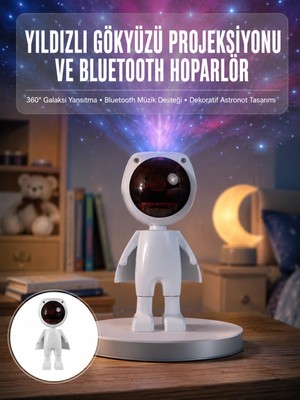 Sora Home Gün Batımı Lambası Işık Arka Plan Projektör Sevimli Astronot Enerji Tasarruflu Yeni Nesil