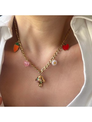 Venüs Design Çelik Mantar Charm Kolye
