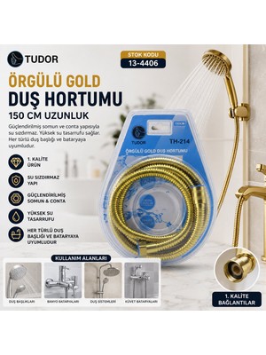 Nargo Gold Örgülü Duş Hortumu 150CM Vakumlu Ambalaj