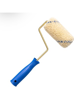 (1 Adet) 10 cm Süperlüks Dış Cephe Için Boya Rulosu Premium Mavi Saplı Boya Rulosu