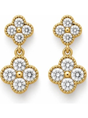 Charmlucky Taşlı Yonca Küpe