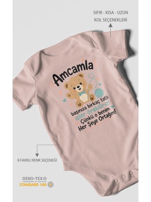 Morivo Kids Amcaya Özel Kısa Kollu Bebek Body %100 Pamuk