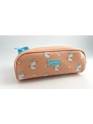 Sanrio Lisanslı Büyük Fermuarlı Kırtasiye Çantası (Hello Kitty)
